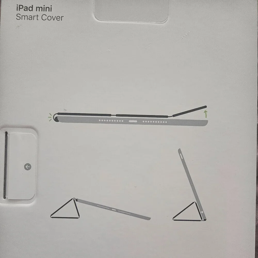 Apple iPad Mini Smart Cover gray polyurethane microfiber magnetic hinge NWOT